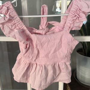 Girls Pink Frankie top